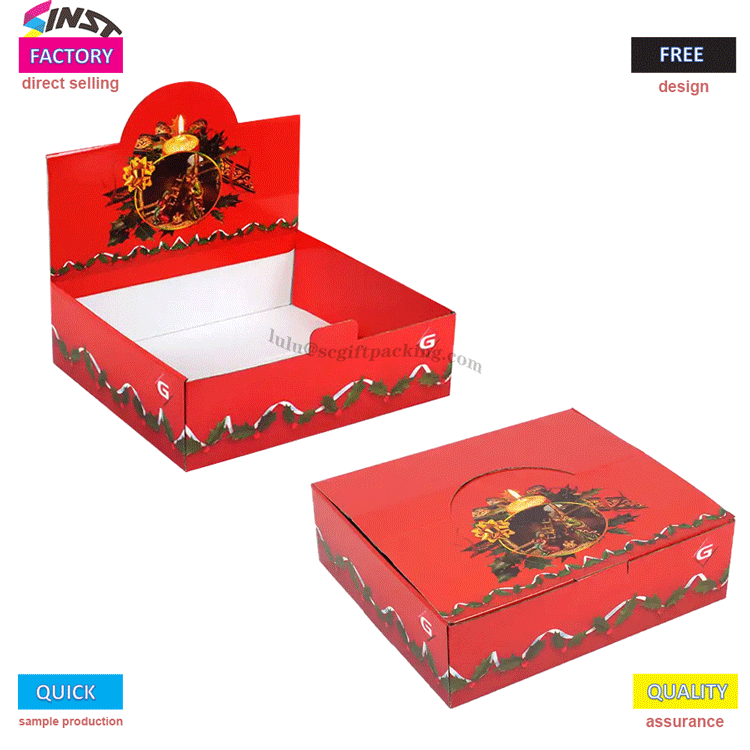 క్రిస్మస్ డెస్క్‌టాప్ డిస్‌ప్లే స్టాండ్ క్లాసిక్ కలర్ స్కీమ్ డెస్క్‌టాప్ పండుగ వేడుక అనుభూతిని రేకెత్తిస్తుంది