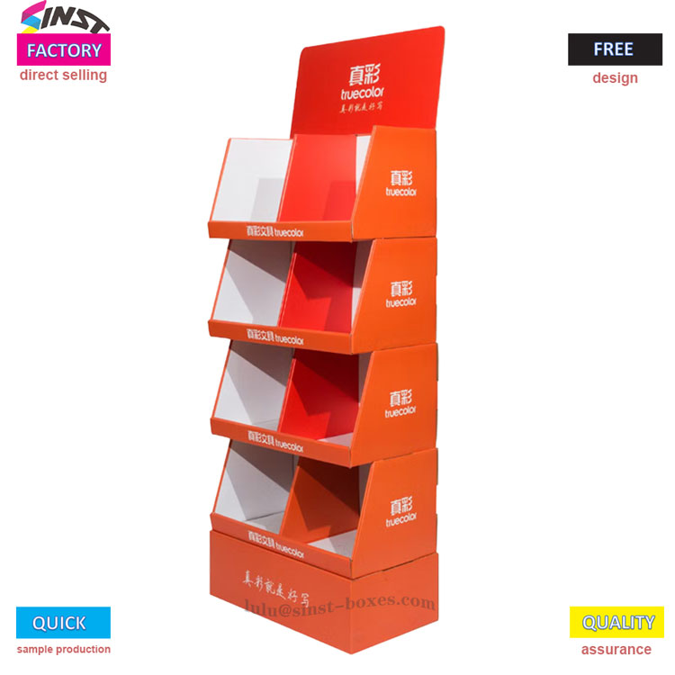 పేపర్ టవల్ ముడతలు పెట్టిన బాక్స్ డిస్‌ప్లే ర్యాక్