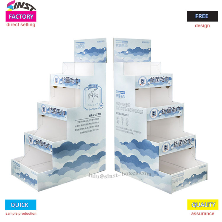 టవల్ కార్డ్‌బోర్డ్ డిస్‌ప్లే ర్యాక్